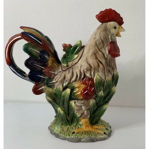 J WILLFRED DIVISION OF CHARLES SADEK COLORFUL ROOSTER TEAPOT